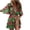 Green, variant on Herrnalise Women’s Dresses Summer 2024 SexyHalf Sleeve Printed V-NeckHemRuffle Irregular Dresses S-2XL