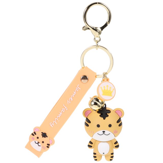 MasteelfCA Cartoon Tiger Shape Keychain Backpack Hanging Pendant Metal Cartoon Keyring Phone Keychain