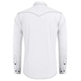 thumbnail image 5 of COOFANDY Men's Western Cowboy Shirts Long Sleeve Cotton Casual Button Down Work Shirt with Pockets, 5 of 6