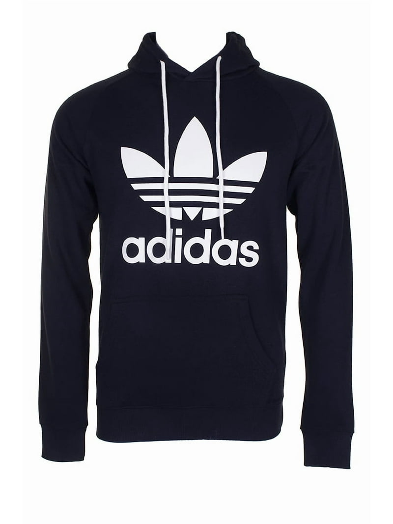 Adidas Men's Trefoil Logo Graphic Pouch Pocket Pullover Hoodie