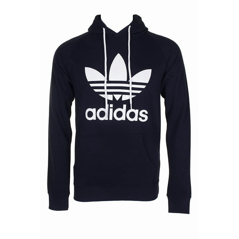 Adidas Men's Trefoil Logo Graphic Pouch Pocket Pullover Hoodie