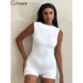 thumbnail image 4 of Monos bonitos y sencillos de verano para mujer, monos básicos sin espalda, sin mangas, ajustados, de una pieza, estilo urbano, deportivo y de uso diario, 4 of 5