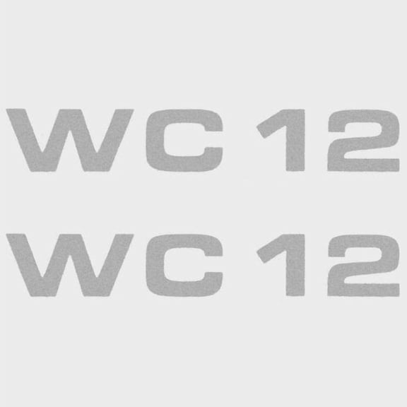 Lund Boat Model Decals | WC 12 Silver Stickers (Pair)