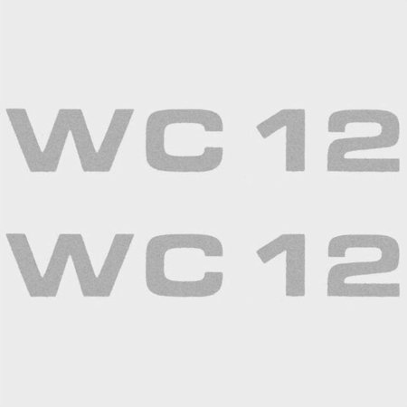 Lund Boat Model Decals | WC 12 Silver Stickers (Pair)