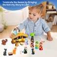 Kids Nativity Play Set with Light,17 PCS Christmas Religious Toys Small ...