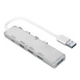 thumbnail image 1 of USB Expander, USB Docking Station Silver 5V 2A Plug And Play 5 Gbps USB3.0 Aluminum Alloy  For  Mouse For Keyboard, 1 of 8