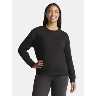 Athletic Works Girls' Fleece Crewneck Sweatshirt, Sizes 4-18 & Plus