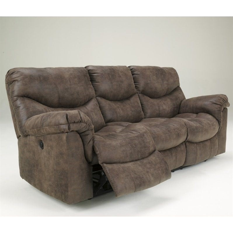 Ashley Furniture Alzena Reclining Sofa In Gunsmoke Walmart Com