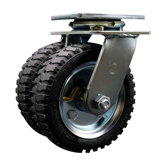 6 Inch Dual Pneumatic Wheels Swivel Caster with Ball Bearings SCC