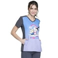 thumbnail image 4 of Tooniforms Scrubs Top for Women V-Neck TF637, M, Minions Rainbow, 4 of 7