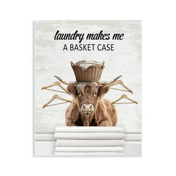 Stupell Industries Sassy Basket Case Laundry Quotes and Sayings Painting Unframed Art Print Wall Art, 11 x 14