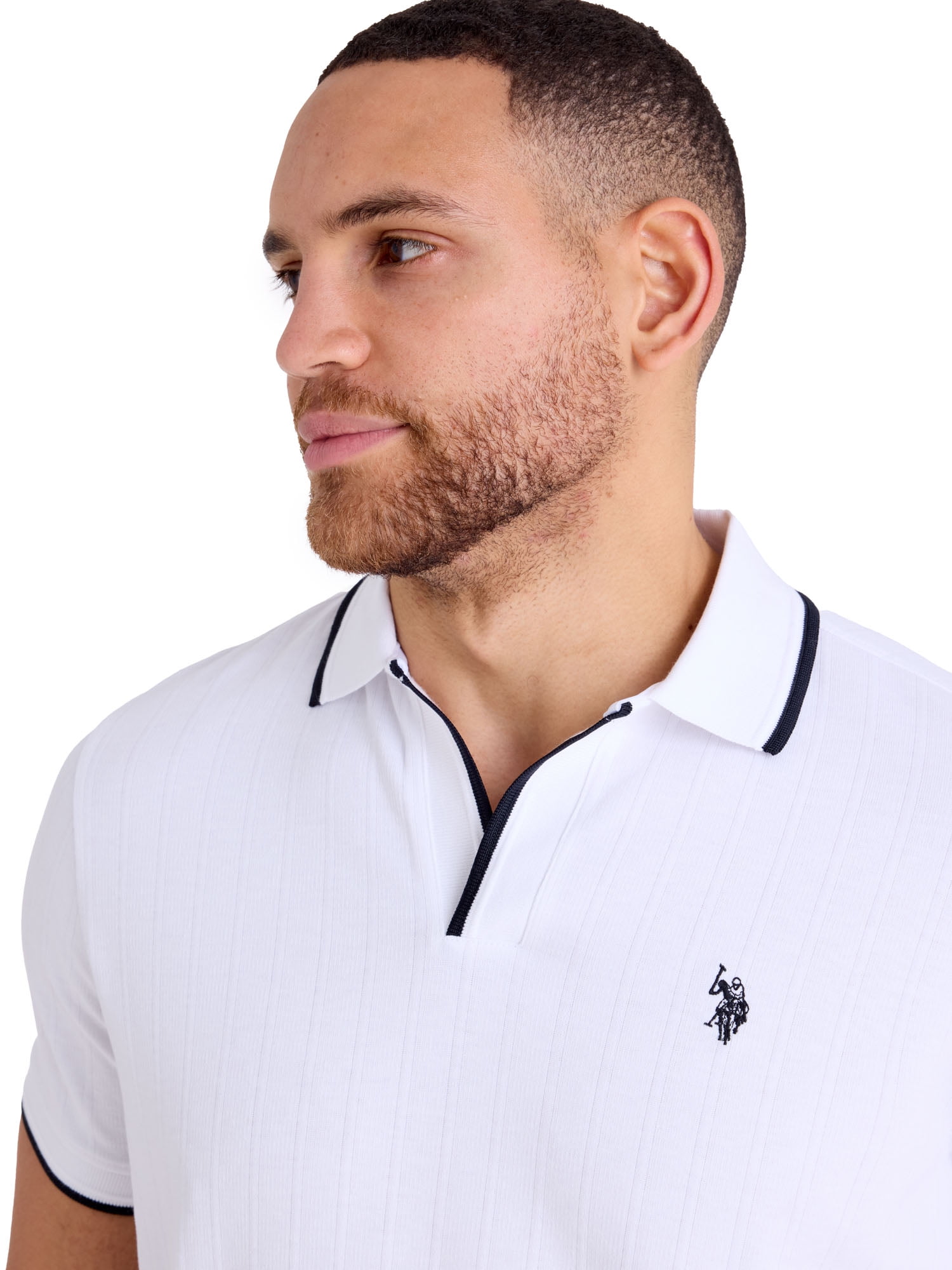U.S. Polo Assn. Men's Textured Knit Polo Shirt