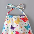 thumbnail image 4 of Gubotare Baby Girl Romper Girls Cute Romper Wide Leg Summer Sleeveless Outfits Size 5-6T (White,5-6 Years), 4 of 8