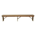 96 inch x 12 inch Farmhouse Pine Wood Rectangle Folding Bench - Rustic ...