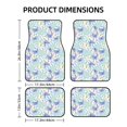 thumbnail image 2 of Sikiie Colorful Butterfly Car Foot Mat Set of 4 Pieces Basics Universal Fit Rubber Carpet Floor Mats For Car SUV Van & Truck, 26.8"L x 17.3"W (Front), 13"L x 17.3"W(Rear), 2 of 6