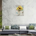 thumbnail image 5 of Sunflower Wall Art Farmhouse Bathroom Decor Butterfly Sunflower Bathroom Pictures Canvas Print Country Bathroom Artwork For Bathroom Living Room Bedroom Framed 12"x16", 5 of 6