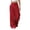 Red, variant on Womens High Waisted Wrap Pants Wide Leg Tie Up Bow Asymmetrical Wrap Around Skirt Pants Business Casual Trousers Red M
