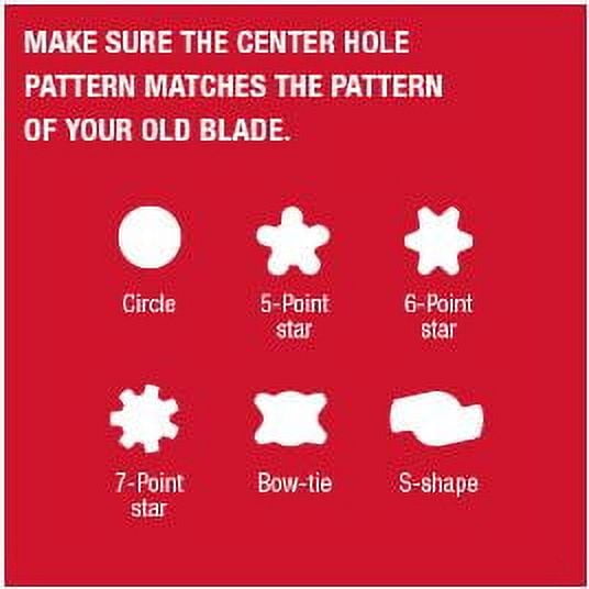 Troy-Bilt 490-110-Y108 42 in. High-Lift Blade Set, Star Center Hole, 2-pack
