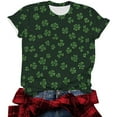 thumbnail image 5 of FDGIU ‌‌‌‌‌‌Women's St. Patrick's Day Graphic Tee - Short Sleeve Shamrock Print Crew Neck T-Shirt, 5 of 6