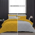 thumbnail image 3 of DNG Creations 5 Piece Reversible Diamond Pattern Comforter ( Gold/Siver Colour ) 550 GSM All - Season 100% Egyptian Cotton, 800 TC - Oversized Queen - Size, 3 of 7