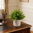 thumbnail image 6 of Luxcidy Artificial Flowers Bonsai, Simulated Small Potted Plants, Faux Green Plants for Living Room Office Entrance, Wine Cabinet Decor, Artificial Topiary (C), 6 of 6
