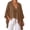 Coffee, variant on Womens Summer T-Shirt New Summer Batwing 3/4 Sleeve Tops for Women Lightweight Deep V Neck Tie Loose Casual Tee S