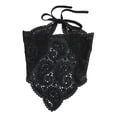 thumbnail image 2 of VJGBEGW Crochet Head Scarf Bandanas Headbands Hair Scarf Head Coverings Women Hair Styling Valentine's Day Holiday Hair Accessories Dark Gray One Size, 2 of 4