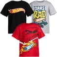 thumbnail image 1 of Camiseta Hot Wheels Big Boys, paquete de 3, gris/negro/rojo para niños de 14 a 16 años, 1 of 8