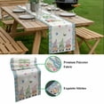 thumbnail image 5 of Happy Easter Table Runner - 90 Inch Long, Kitchen Dining Table Runner Dresser Scarves, Spring Gnomes Rabbit Eggs Floral Lattice Farmhouse Decor for Coffee Tables Wedding Party Banquet, 5 of 8