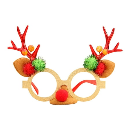 

Novelty Christmas Glasses Frame Glitter Christmas Party Glasses With Eyeglasses Eyewear For Christmas Holiday Party Supplies Party Favors for Kids 8-12 Bulk