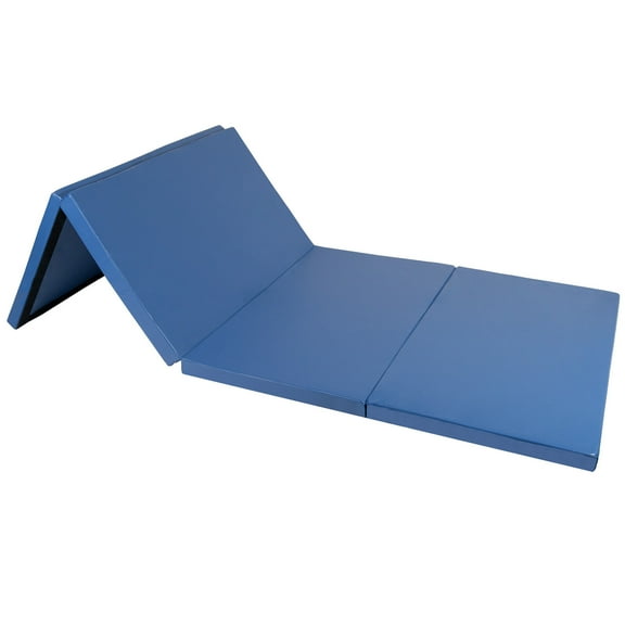 Blue 4'x8'x2"  Gymnastics Gym Folding Exercise Aerobics Tumbling  yoga play Mat