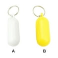 thumbnail image 4 of Naiovety Llavero flotante Anti-perdida ABS Figuración secundaria Robusto Ligero Portátil Color brillante Llavero en forma de píldora Deportes acuáticos Blanco1+Amarillo1 (2 piezas), 4 of 6