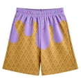 thumbnail image 4 of Boys Casual Shorts Elastic Waist Athletic Gym Shorts With Pockets Active Kids Purple 3 Y 4 Y, 4 of 4