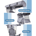 thumbnail image 5 of Camping Chair with Retractable Canopy Shade,Outdoor Chair with Canopy,Cup Holder,Side Pocket,Portable Folding Beach Chair with Sun Canopy for Lawn/Tailgates/Sports /Beach-Support 330 lbs, 5 of 5