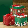 3Pcs Christmas Foldable Gift Box Large Xmas Stackable Box Present