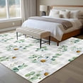 thumbnail image 4 of Summer Daisy Large Area Rugs 6x9 ft Eucalyptus Leaves Flower Gray Plaid Washable Rug Non Slip Indoor Carpet Absorbent Floor Mat for Living Room Bedroom Dining Room, 4 of 9