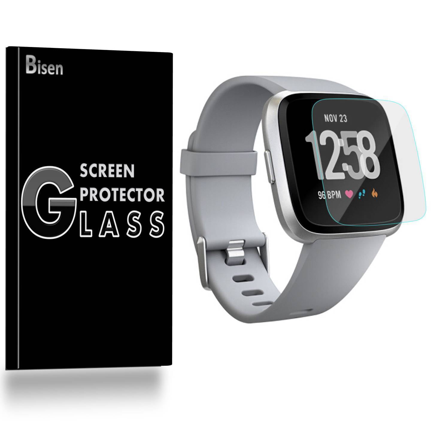 3PCS For Fitbit Versa  Glass Screen Protector Saver Shield Cov ZR 