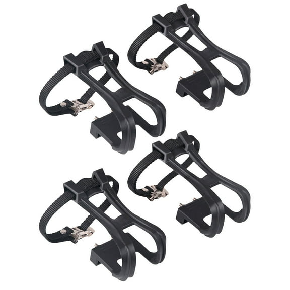 Worgeous  2 Pairs Strap Cycling Lightweight Bicycle Accessories Black