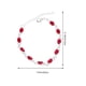 thumbnail image 5 of GOOHOCHY Pulsera de cobre Moda Rhinestone Cadena de rubí chapado en plata Regalo de la joyería para mujeres niñas (rojo + plata), 5 of 7