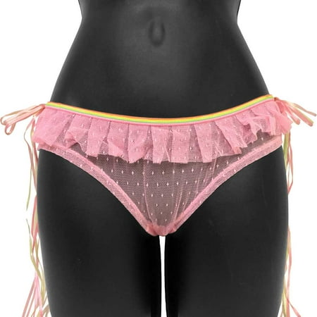 Rainbow Bright Hiphugger Bikini Large Pink