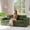 DGreen, variant on BYBYME 49''Round Chaise Lounge Chair,Corduroy Sofa Bed With Deep Seat,Upholstered Boneless Chaise Indoor,Cozy Sleeper Couch for Living Room with Ottoman,Beige