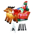 thumbnail image 3 of Papá inflable navideño en trineo con cajas de regalo. Adorable decoración navideña inflable, luminosa e impermeable para plazas de invierno. 18 m, 3 of 8
