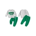 thumbnail image 2 of BemeyourBBs Toddler Baby Boys Girls St Patricks Day Outfits Long Sleeve Embroidery Letters Sweatshirt with Jogger Pants Cute Infant Clothes, 2 of 9