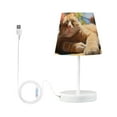 thumbnail image 3 of Orange Cat Sunlight LED Desk Lamp Table Lamp USB Bedside Nightstand Small Lamp for Bedroom Living Room Kids Room, 3 of 8