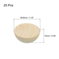 thumbnail image 2 of 25Pack Half Wood Beads, 30mm Unfinished Hemisphere Balls Round Natural Wooden Beads, 2 of 5