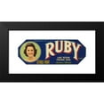thumbnail image 2 of Anonymous 14x8 Black Modern Framed Museum Art Print Titled - Ruby Brand Citrus Fruit Label (1930-1950), 2 of 5