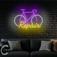 thumbnail image 4 of C-CRAFT Bike Repair Neon Sign LED Light 23 inch for Bicycle Shop Wall Art Decor, 4 of 5