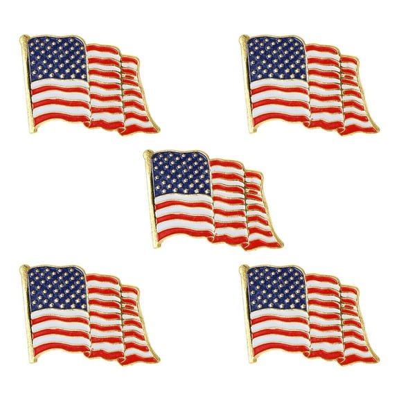 Brooch Pin Collar Shirt Clip Breastpin Lapel Flag American Badge Women Metal Enamel Decoration Costume Ladies Cardigan