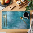 thumbnail image 2 of Teal Blue Placemats Set of 6 Modern Abstract Art Place Mats Table Mats Kitchen Dining Home Outdoor Party Table Decoration, 2 of 9