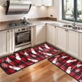 thumbnail image 3 of Kitchen Rugs Sets Of 2,Red Christmas Snowman Pattern Anti Fatigue Kitchen Mat Rugs Non Slip Washable,Decorative Kitchen Floor Mats for Kitchen,Sink,Laundry,17"x47"+17"x47", 3 of 5